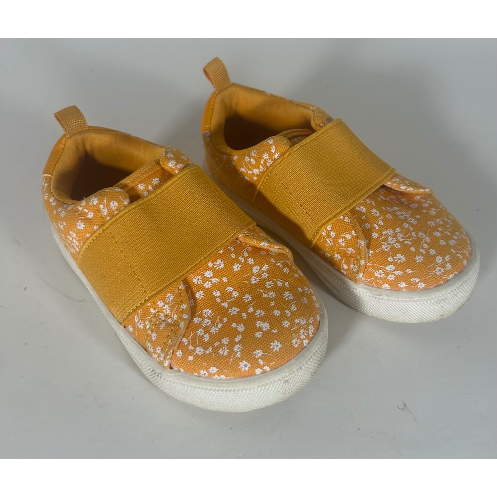 OshKosh Bgosh Lulutop Yellow Floral Slip On Sneakers Toddler Girls Size 5M